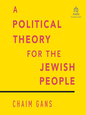 cover image of A Political Theory for the Jewish People